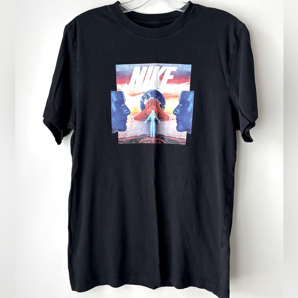 Nike Men's Black Tee with Vibrant Graphic Small